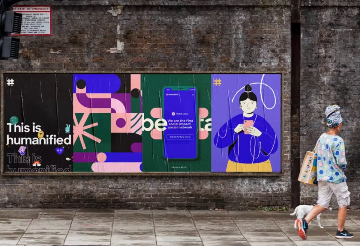Humanified App launch billboard creative