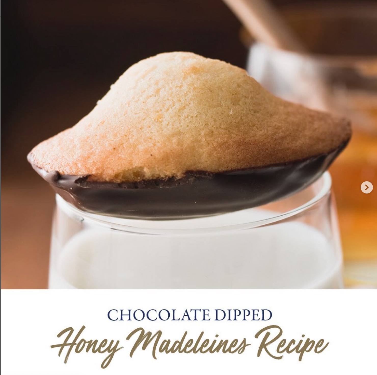 Chocolate Dipped Honey Madeleines recipe content